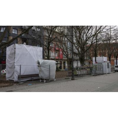 Fotos de las obras en el Paseo Sarasate de Pamplona