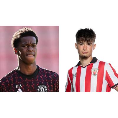 El navarro Mikel Urrestarazu (Athletic) y el exjugador del Gazte Berriak Darlington Chichoro (ManU), convocados por España Sub-17