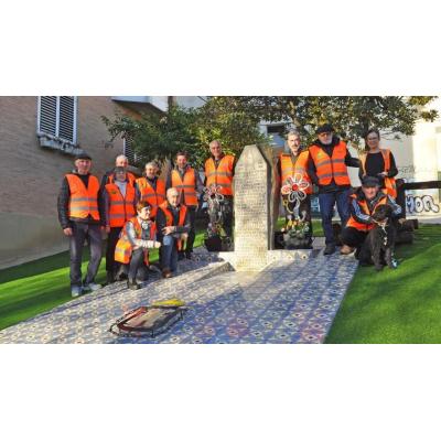 El Voluntariado Urbano rehabilita un jardín dedicado a San Sebastián en Tafalla