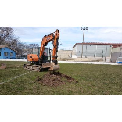 Un pueblo de Navarra empieza las obras para poner césped artificial en su campo de fútbol