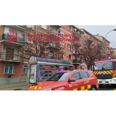 Sofocan un incendio en una vivienda de Pamplona