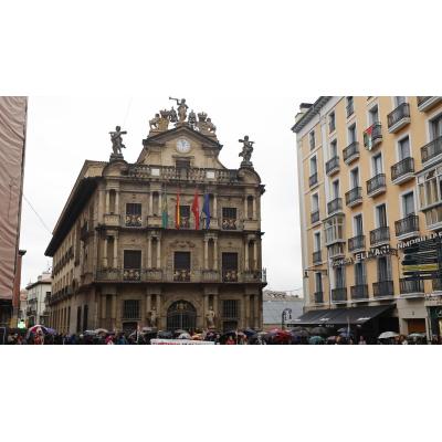 Decenas de personas se concentran en Pamplona para denunciar la "represión sobre la solidaridad con Palestina"