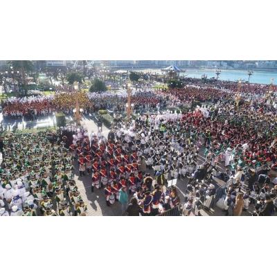 Todo listo para la tamborrada: los más pequeños marcan el ritmo en Donostia