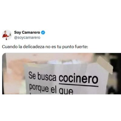 Busca cocinero para su restaurante y el cartel que pone en la puerta es para denunciarlo