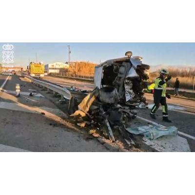 Vídeo del accidente de tráfico en Ribaforada