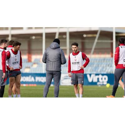 Fotos del primer entrenamiento de Raúl Moro con Osasuna