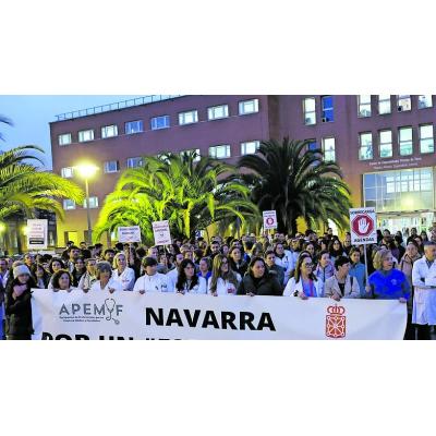 Los médicos navarros se unen a la huelga nacional y pararán una semana en febrero