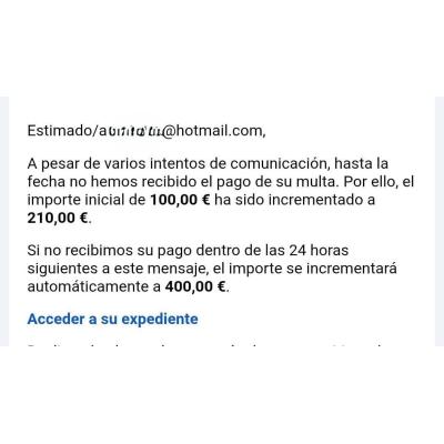 Policía Foral alerta de una estafa que simula ser la DGT: "A pesar de varios intentos de comunicación, no hemos recibido el pago de su multa"