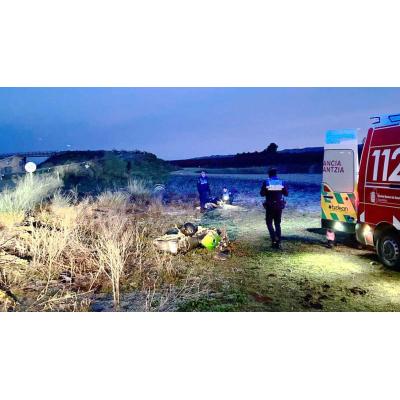 Herido grave un motorista sin carné tras huir de la Policía en Tudela