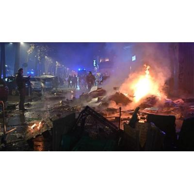 Fotos de la manifestación contra el cierre del centro social Askatasuna en Turín