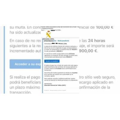 Guardia Civil alerta de una nueva oleada de correos electrónicos que simulan notificaciones de multa para intentar estafar