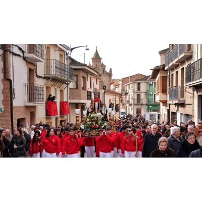 Ribaforada y Milagro escoltan a San Blas