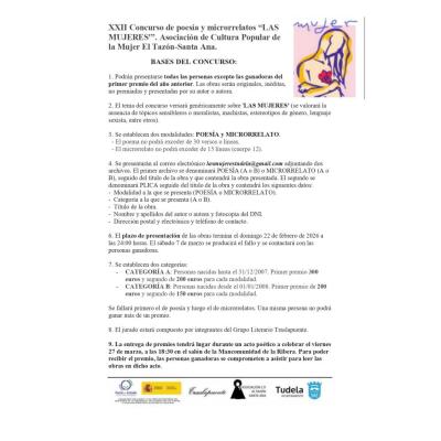 XXII Concurso de Poesía y Micrrorelatos