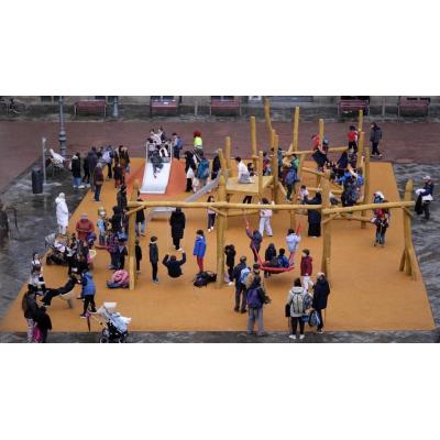 Inaugurado el nuevo parque infantil de la Plaza San Francisco de Pamplona