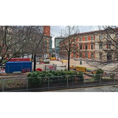 Las obras del paseo de Sarasate avanzan y obligan a cortar una calle clave junto al Ensanche