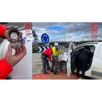 Interceptado en Murchante un furgón a 129 km/h con drogas y armas