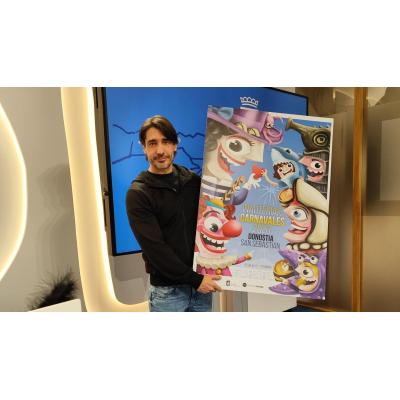 El diseñador estellés que ha puesto imagen a los carnavales donostiarras
