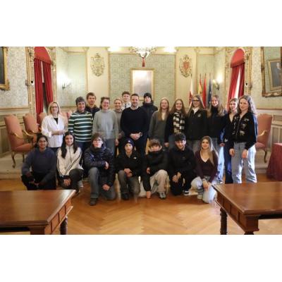 Estudiantes alemanes de intercambio con el IES Benjamín visitan el Ayuntamiento