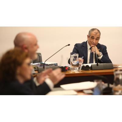 Óscar Chivite, en la comisión de investigación del Parlamento de Navarra sobre Belate