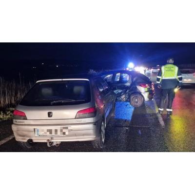 Tres heridos tras un coche en la Na-160 en Corella