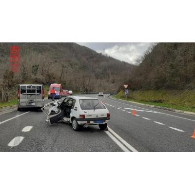 Grave accidente en la N-121-A en Igantzi: un hombre de 43 años trasladado al Hospital de Baiona