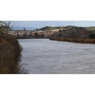 La crecida del Ebro pasará por Castejón al final de la tarde del domingo