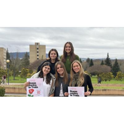 Rosas para combatir la trata de mujeres