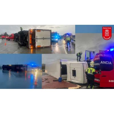 Rescate in extremis de un camionero en Tudela