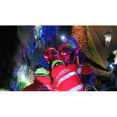 Espectacular rescate: una caída en un paraje de difícil acceso obliga a movilizar a los bomberos en Navarra