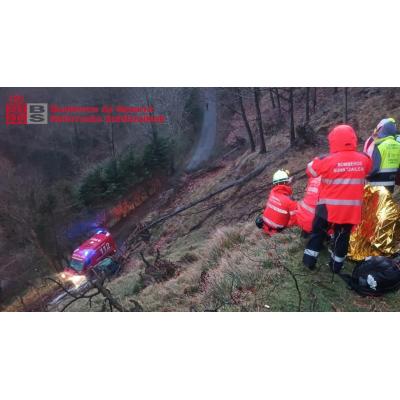 Rescatado un hombre de 82 años tras caer en una zona de difícil acceso en Goizueta