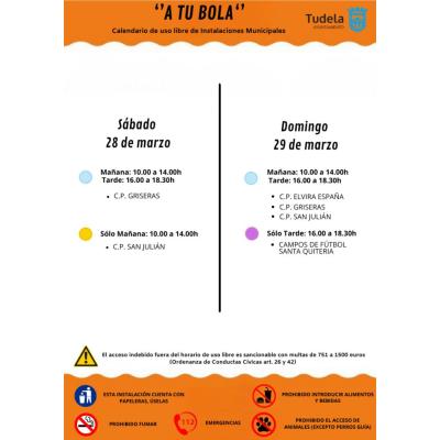 A TU BOLA. 28 al 29 de marzo de 2026