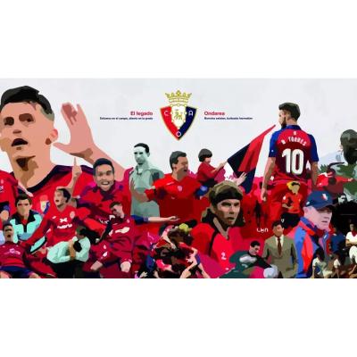 Osasuna y LKN homenajean la historia del club con un mural en El Sadar