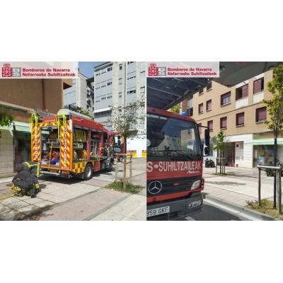 Dos personas heridas en el incendio de la cocina de una vivienda de la Rochapea
