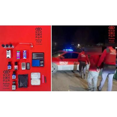 Metanfetamina, marihuana y “popper” en un coche interceptado en la N-121-A en Ventas de Arraitz