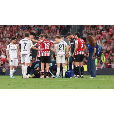 Valverde admite que se asustaron con Yuri porque "le costaba respirar" durante el partido Athletic-Osasuna