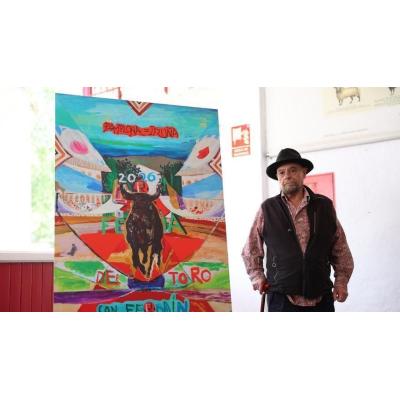 El pintor madrileño Carlos Franco, autor del cartel de la Feria del Toro de San Fermín 2026