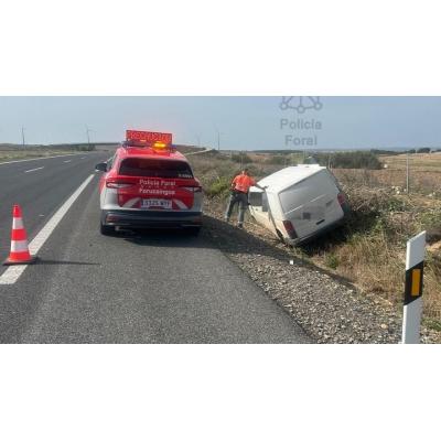 Un conductor da positivo en tres drogas tras un accidente en la AP-68 en Ablitas