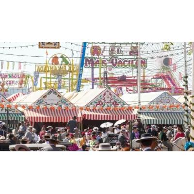 Cuatro heridos leves en el accidente de una atracción en la Feria de Sevilla