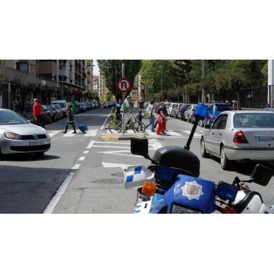 Herido en una colisión por alcance en la Ronda de las Ventas de Burlada