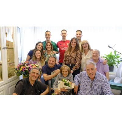 Nueva centenaria en Pamplona: Jeru, nacida en la calle Jarauta y socia de Osasuna