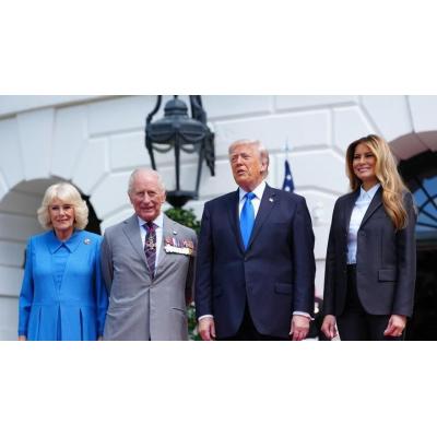 Trump despide a Carlos III y Camila tras su visita de Estado