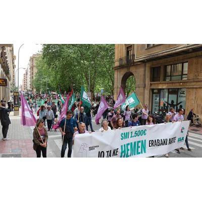 Fotos de la manifestación del sindicato ELA por el 1 de mayo