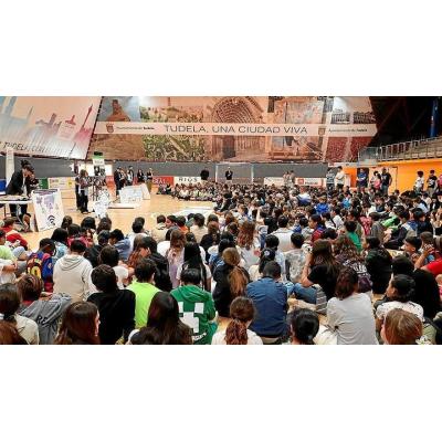Más de 400 niños en Tudela participan en la Acción Mundial por la Educación