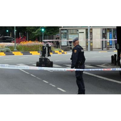 Vídeo del robot de los TEDAX entrando a Merindades en Pamplona