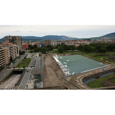 Los fuegos de San Fermín se podrán ver desde la pradera de autobuses, aunque sin césped