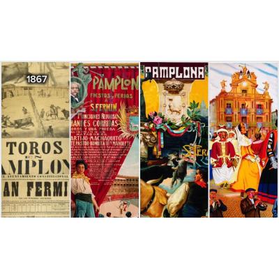 Así eran los primeros carteles de San Fermín: toros, pero también pelota, religión o teatro musical