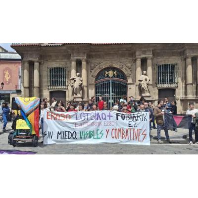 El colectivo LGTBI reivindica en Pamplona "ocupar y vivir los espacios con tranquilidad" y "libres de violencia"