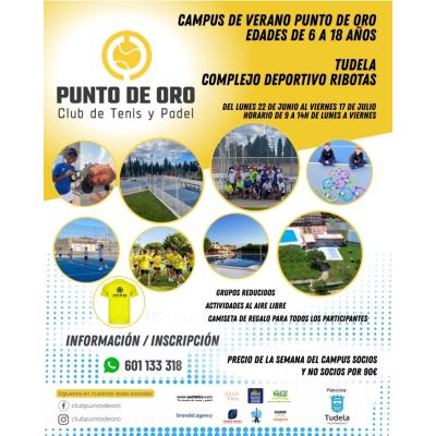 Tenis. Campus de verano del 22 de junio al 17 de julio y Cursos de verano.