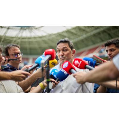 Así ha sido la comparecencia de Kike Barja, Sabalza y Braulio antes del partido de Getafe