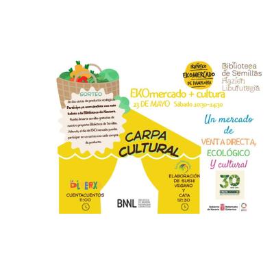 La Biblioteca de Navarra acoge este sábado un Ekomercado con actividades culturales